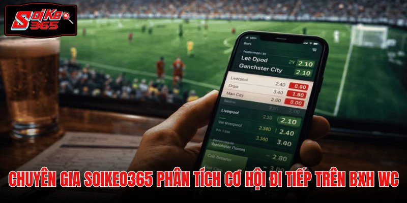 Phân tích cơ hội đi tiếp từ dữ liệu BXH WC